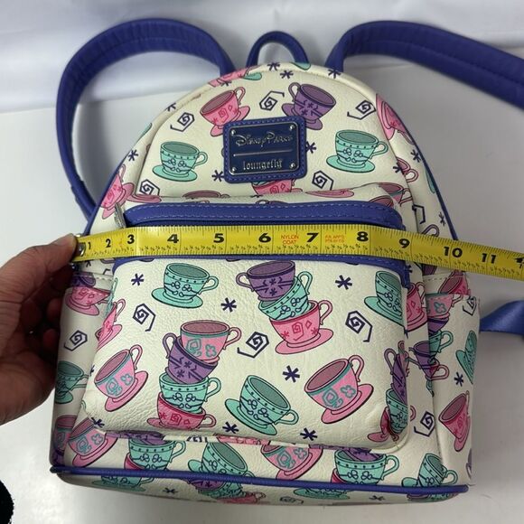 Disney Parks Loungefly Mad Tea Party Mini Backpack Alice In Wonderland Tea Cups - Picture 11 of 13